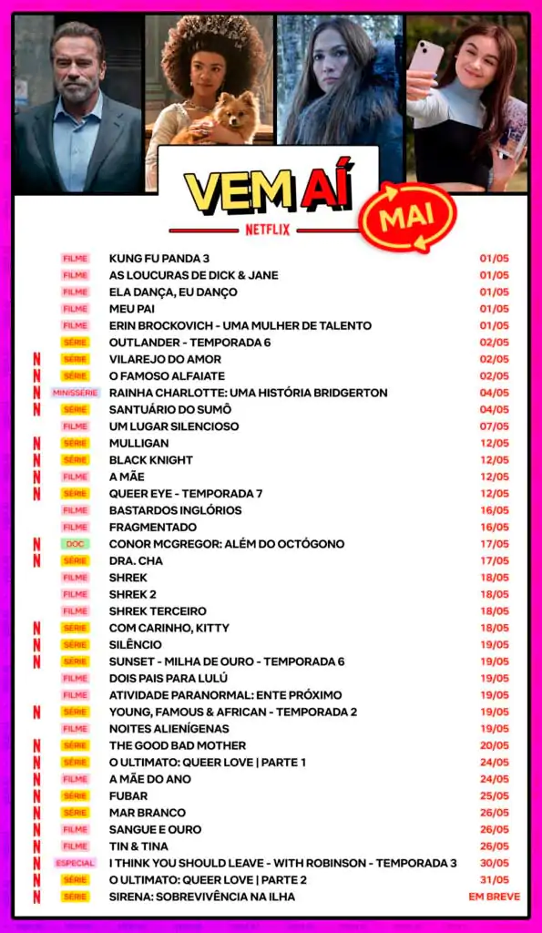 LANÇAMENTOS NETFLIX MAIO 2022