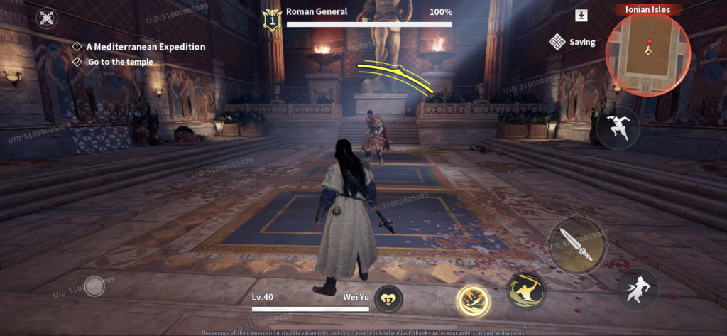 Preview Assassin's Creed Codename Jade - Foto exibe primeiro chefe do jogo, o General Romano
