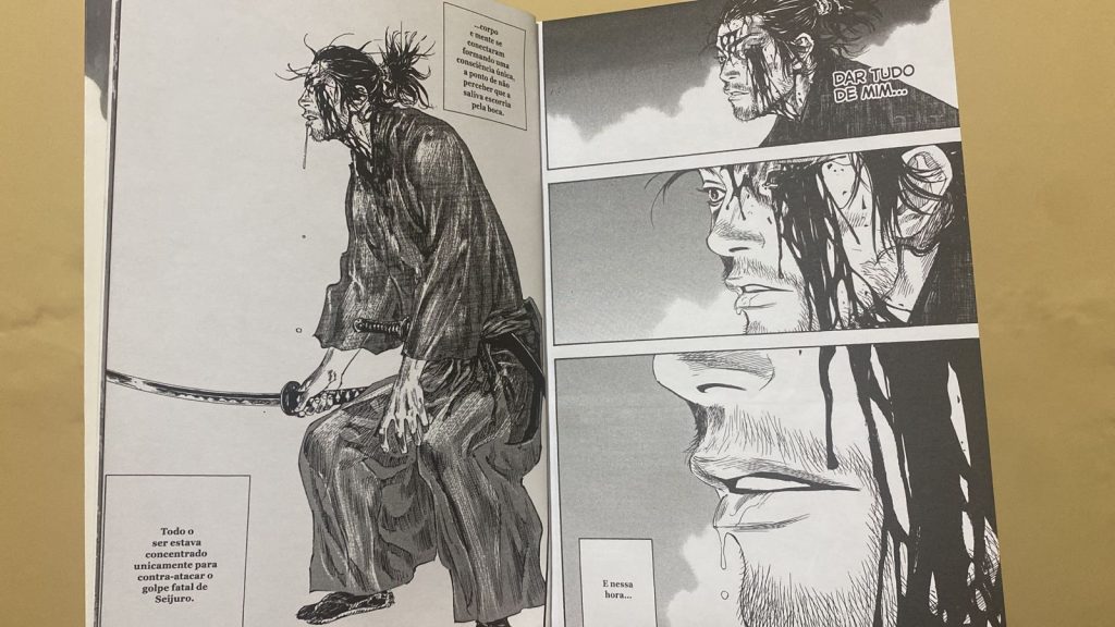 Miyamoto Musashi representado por Takehiko Inoue, foto para o Review Fate/Samurai Remnant