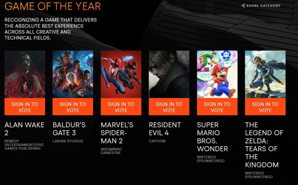 Confira os jogos que estão disputando no The Game Awards!