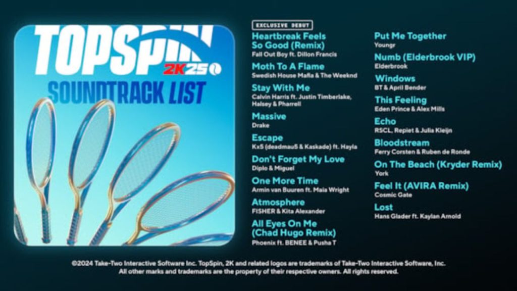 trilha sonora topspin