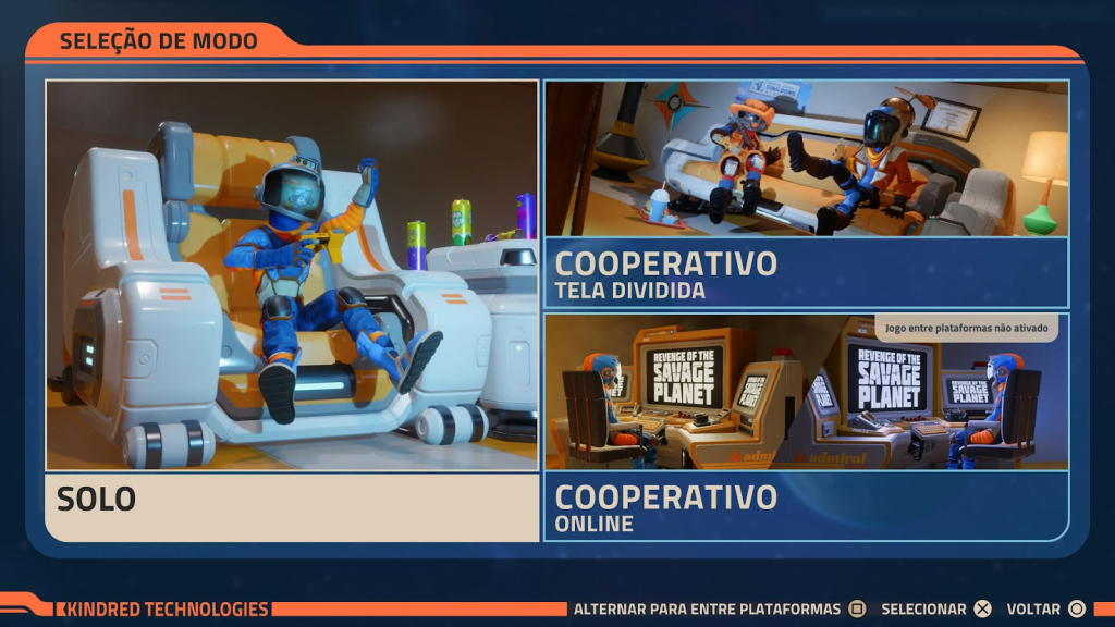 imaem mostrando os modos nesta Review de Revenge of Savage Planet