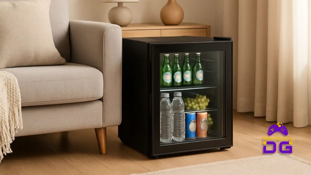 5 modelos de frigobar com porta de vidro que unem design e praticidade