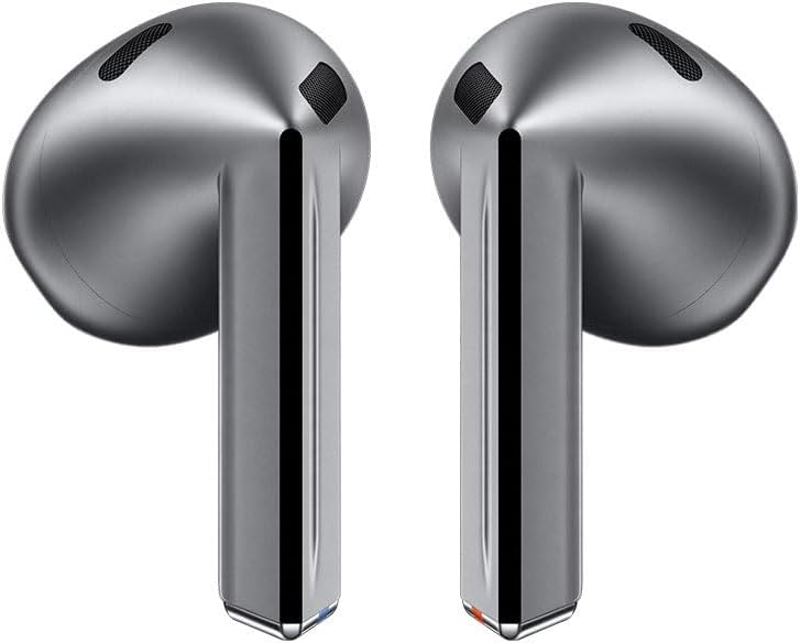 Imagem dos Galaxy Buds3 da Samsung com estojo de carregamento e visual compacto.