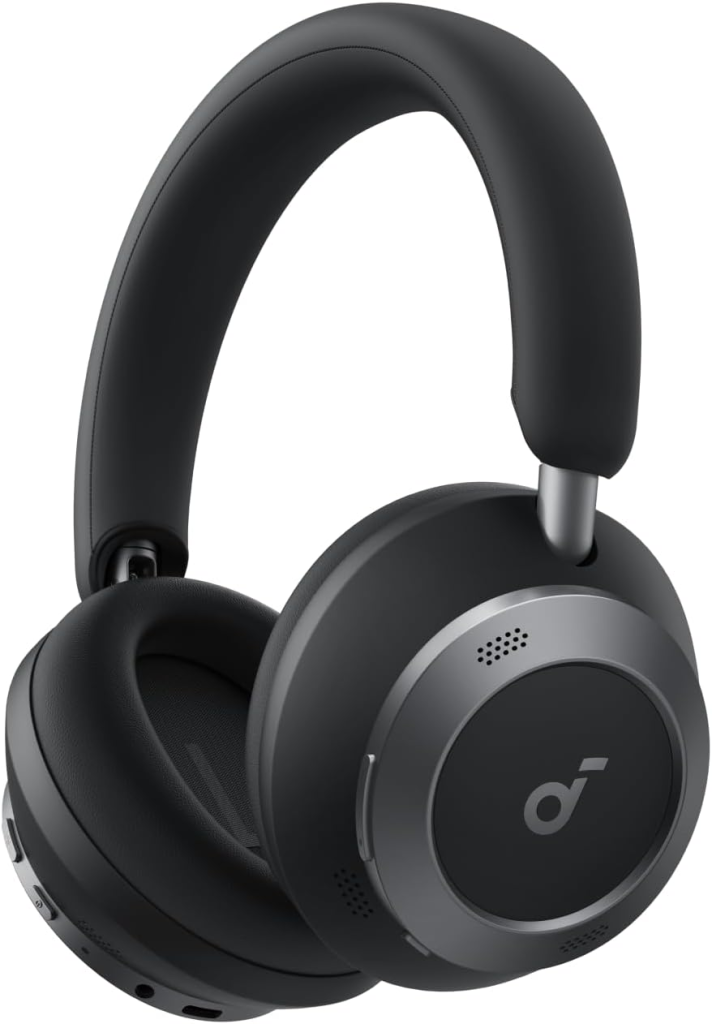 Imagem do fone Soundcore Space One Pro com estrutura over-ear dobrável e design moderno.