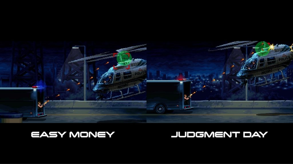 a mudanda na gameplay devido a dificuldade em Terminator 2D: No Fate