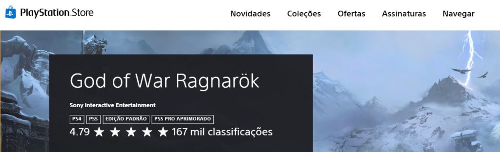 jogos classificação máxima PS Store