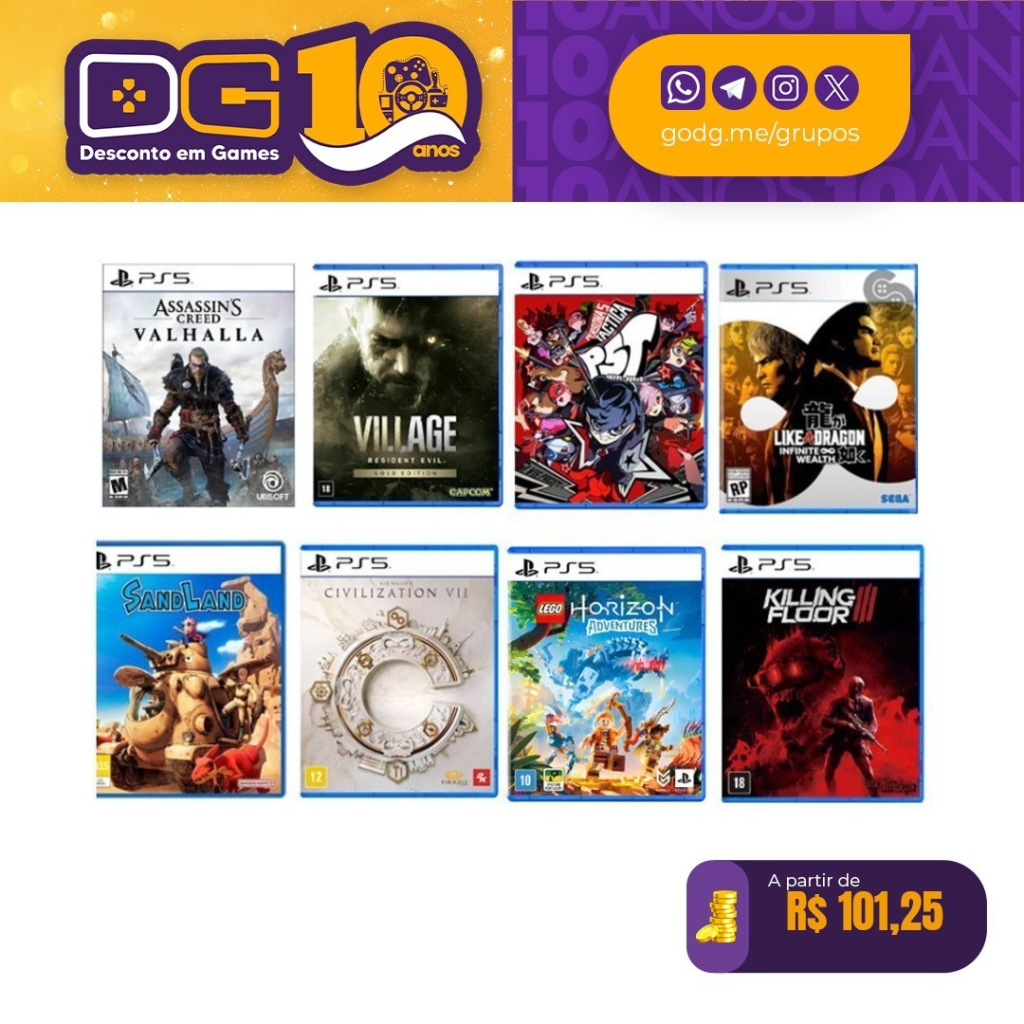 jogos ps5 Mercado Livre