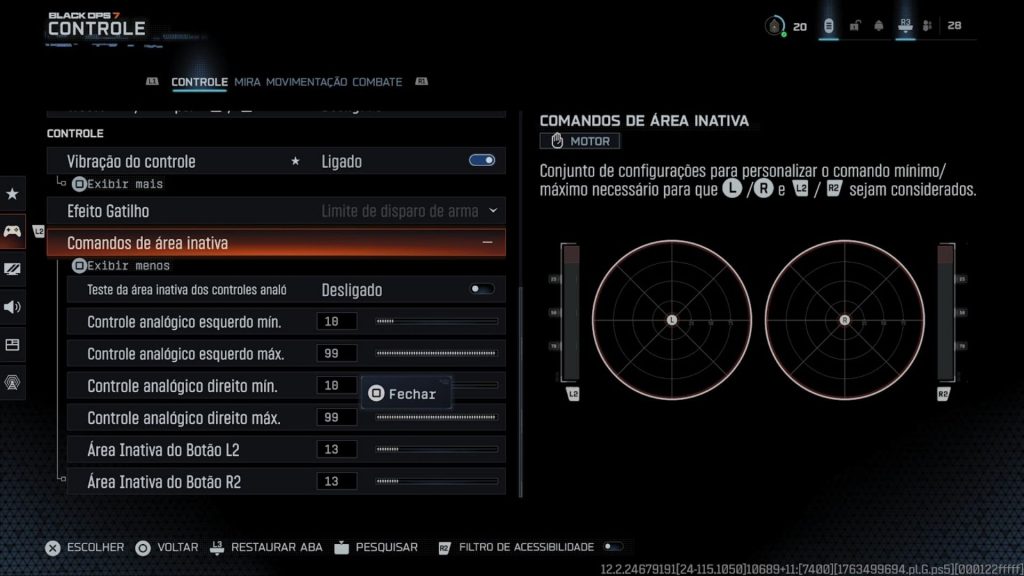 configurações Black Ops 7