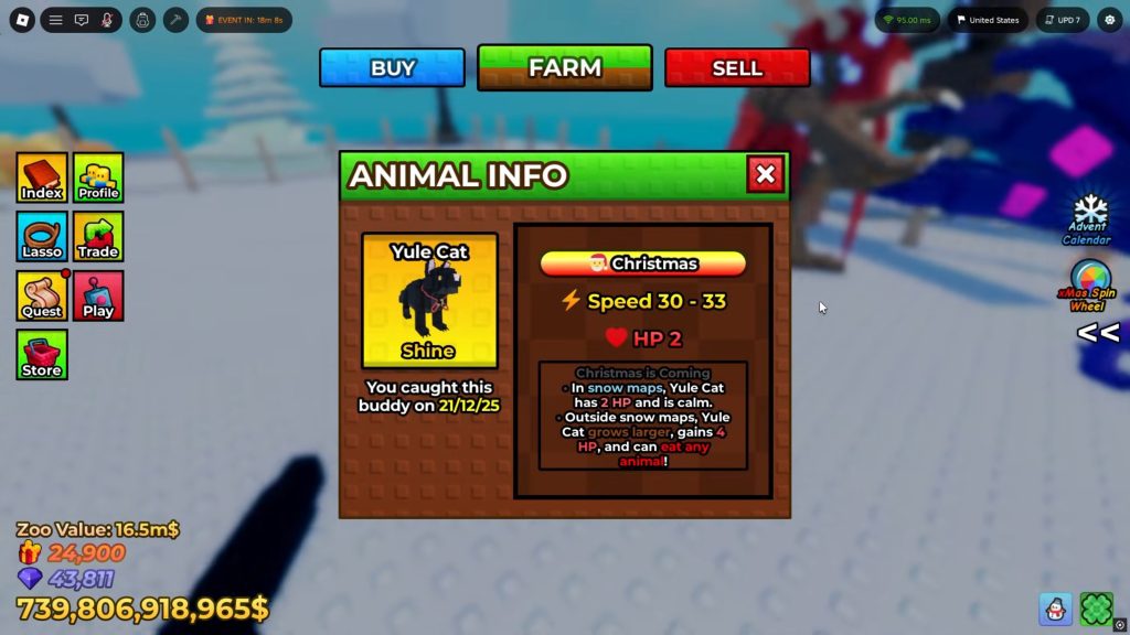 Roblox - Como conseguir o Gato de Yule em Raise Animals