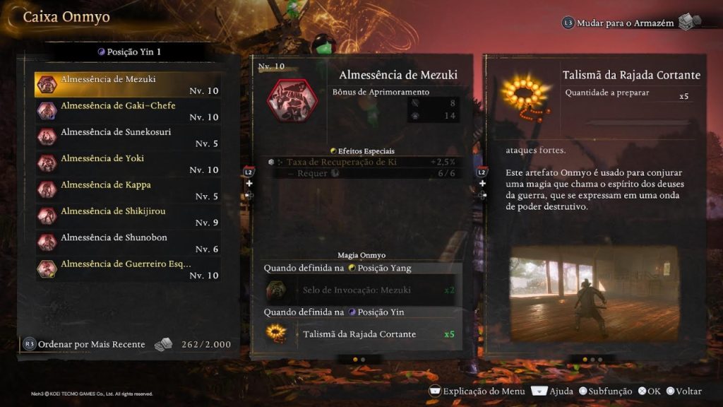 Review de NiOh 3 - Caixa Onmyo