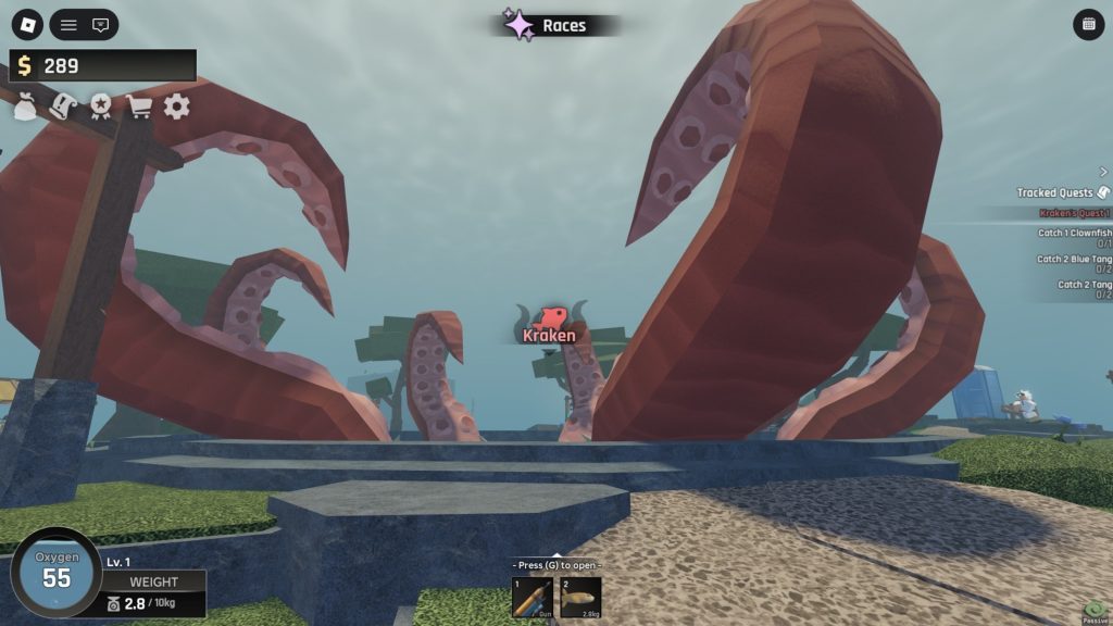 Roblox - Guia das missões do Kraken em Abyss