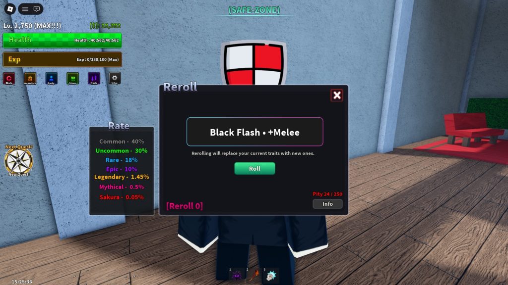 Roblox - Guia de traços em Anime Volt