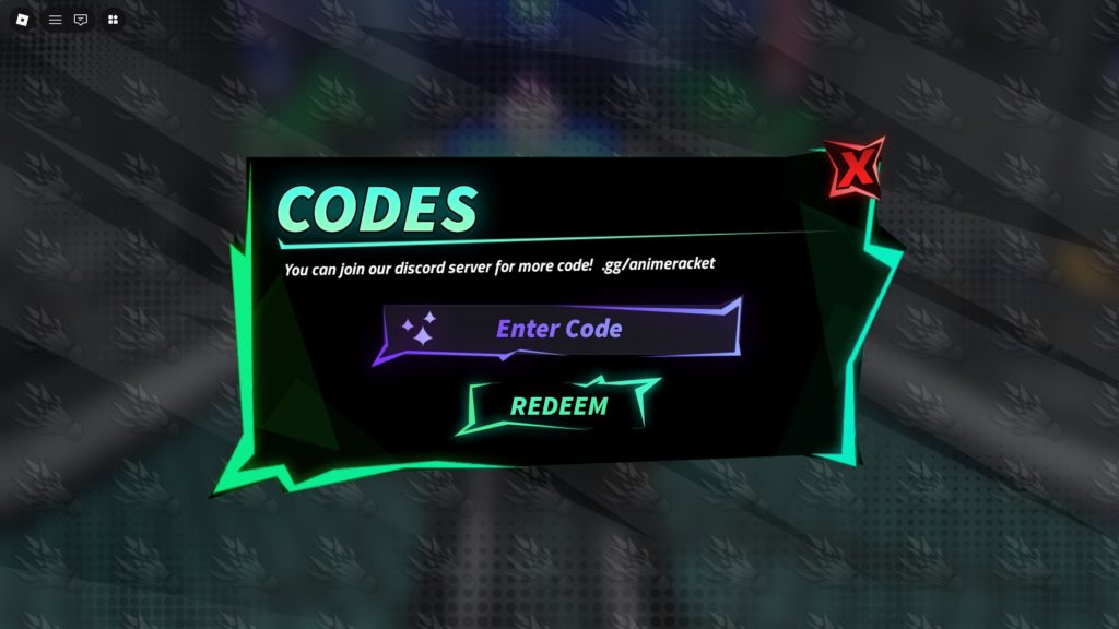 Roblox - Códigos de Anime Racket (fevereiro de 2026)