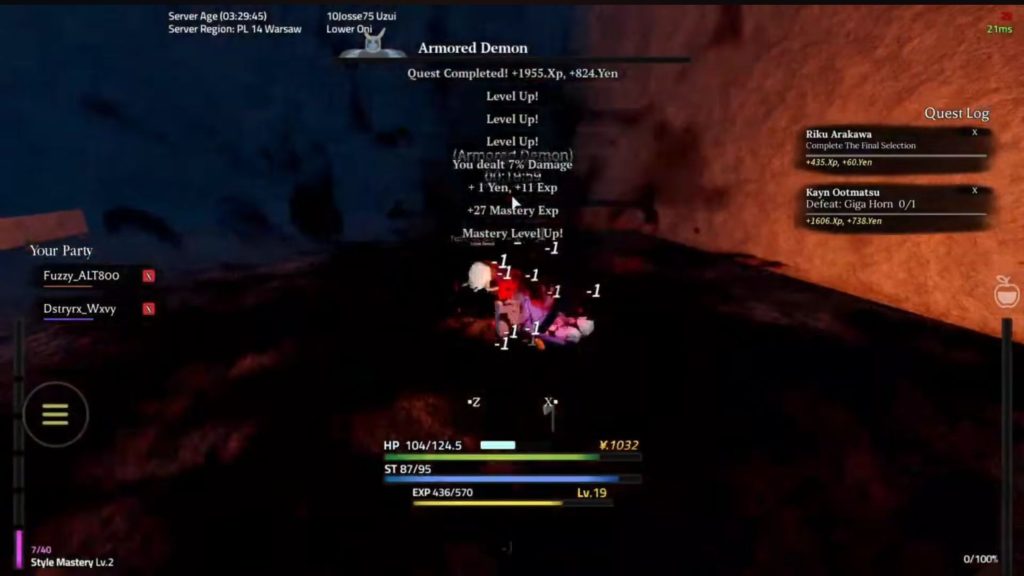 Roblox - Como subir de nível rápido em Slayerbound