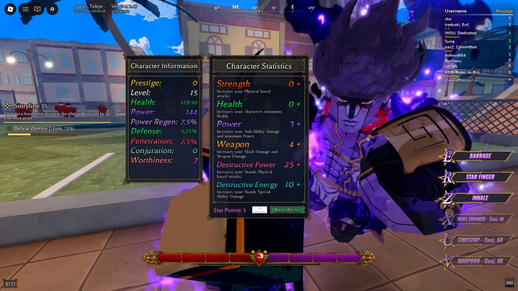 Roblox - Tier List das Sub Habilidades de Bizarre Lineage