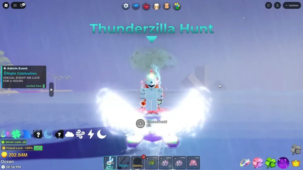 Roblox - Como capturar o Thunderzilla em Fish It