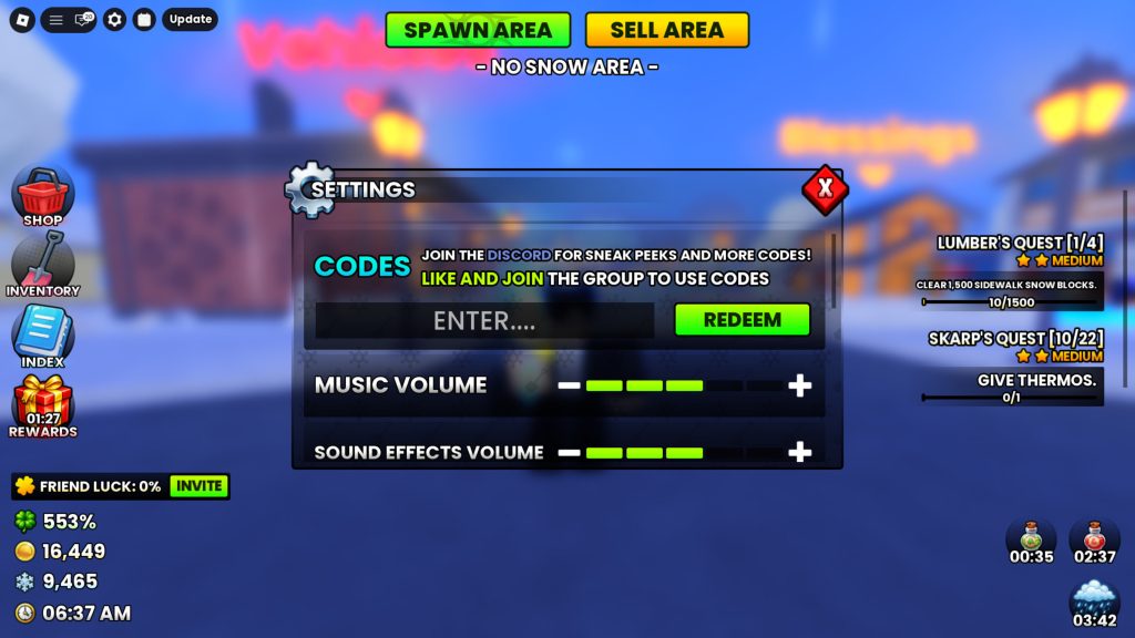 Roblox - Códigos de Shovel It (Março 2026)