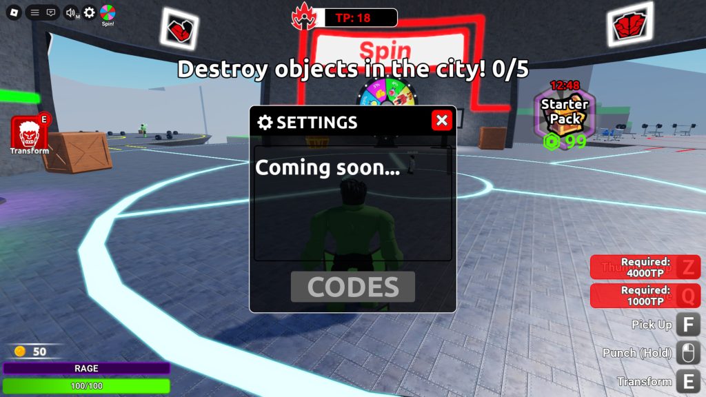 Roblox - Códigos de Muscle Transform Simulator (março 2026)