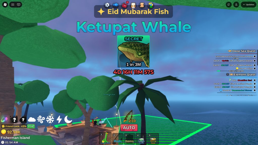 Roblox - Como conseguir o Barco Patinho Crescente em Fish It