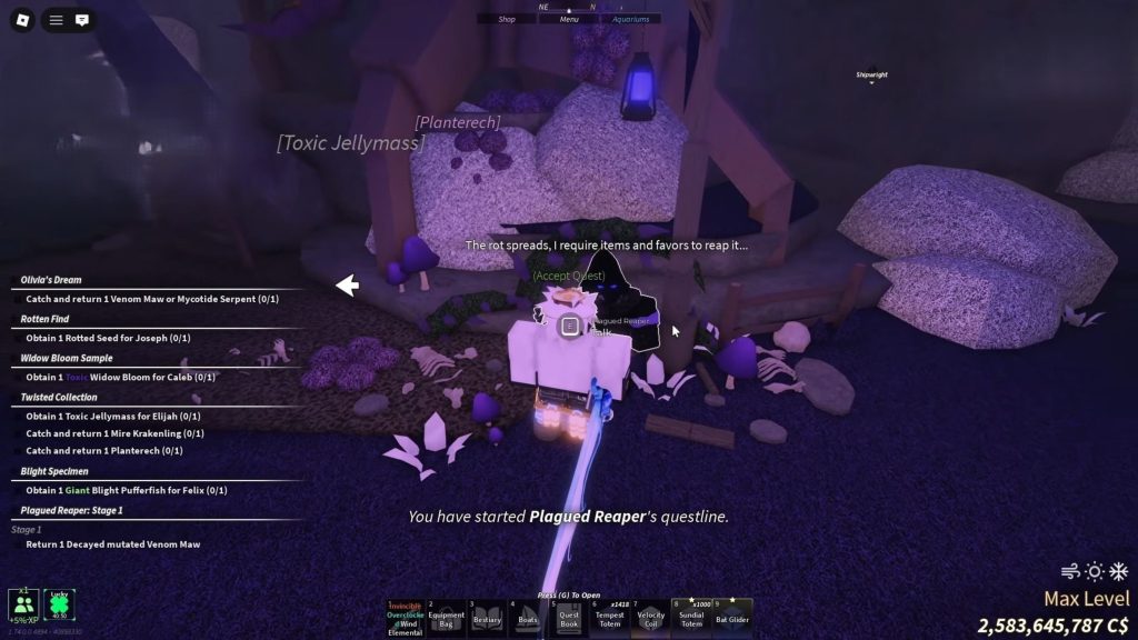 Roblox - Como conseguir a Vara Devoradora da Praga em Fisch