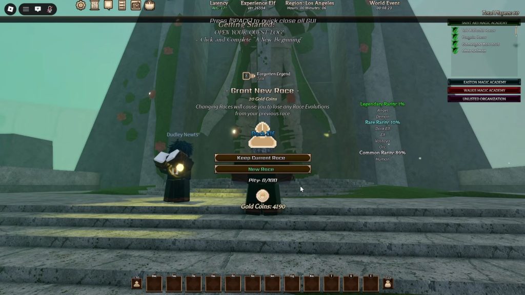 Roblox - Todas as Raças do Mashle Academy