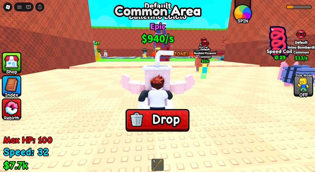 Roblox - Controles do Survive HEAT for Brainrots