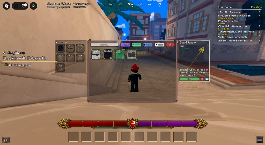 Roblox - Como conseguir o Stand The World High Voltage em Bizarre Lineage