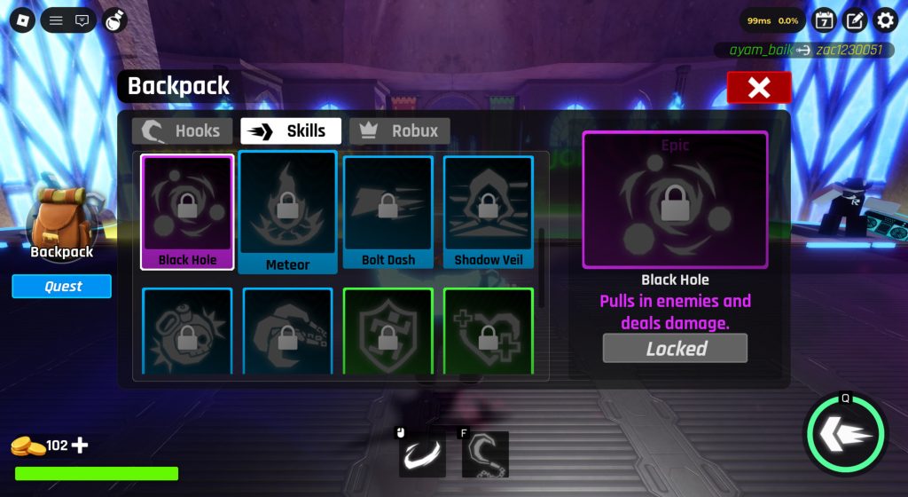 Roblox - Tier list das habilidades em Hooked