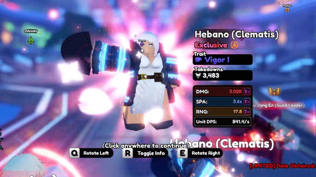 Roblox - Guia da Hebano no Anime Vanguards