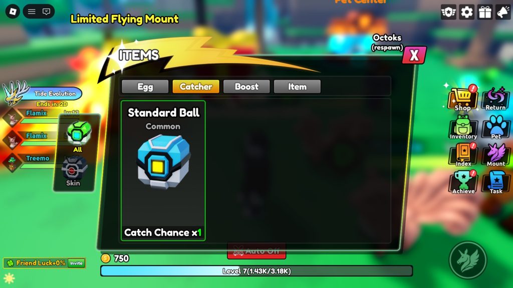 Roblox - Lista de itens no Catch a Monster