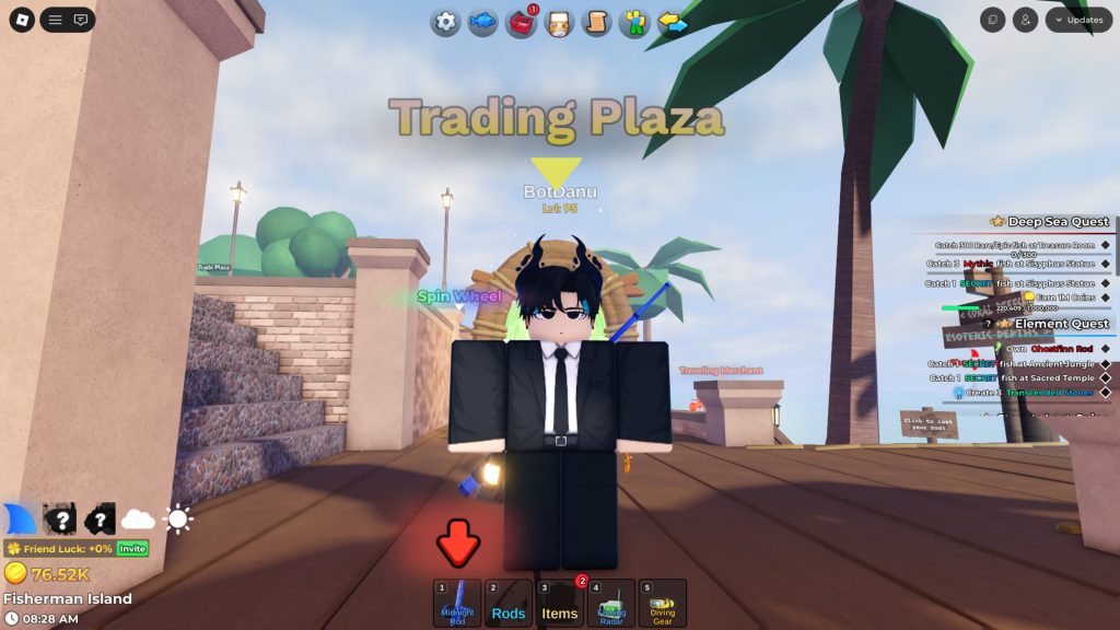 Roblox - Como trocar itens em Fish It