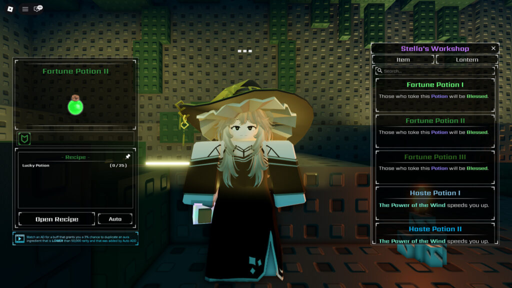 Roblox - Todas as Poções em Sol's RNG