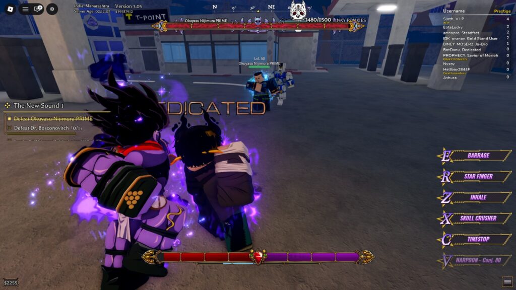 Roblox - Guia do Stand Star Platinum The World em Bizarre Lineage