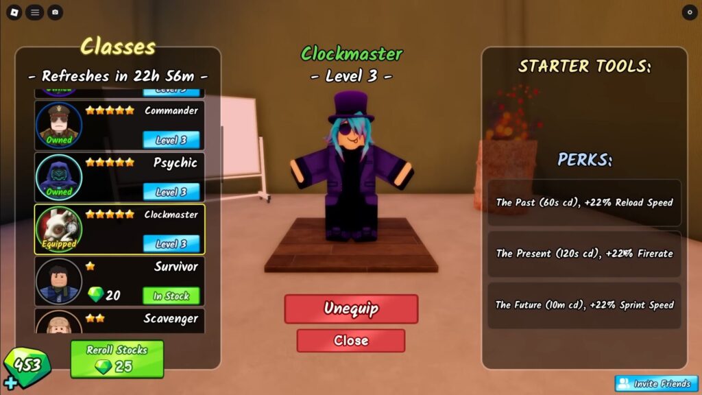 Roblox - Guia da Classe Mestre do Tempo em Survive the Apocalypse