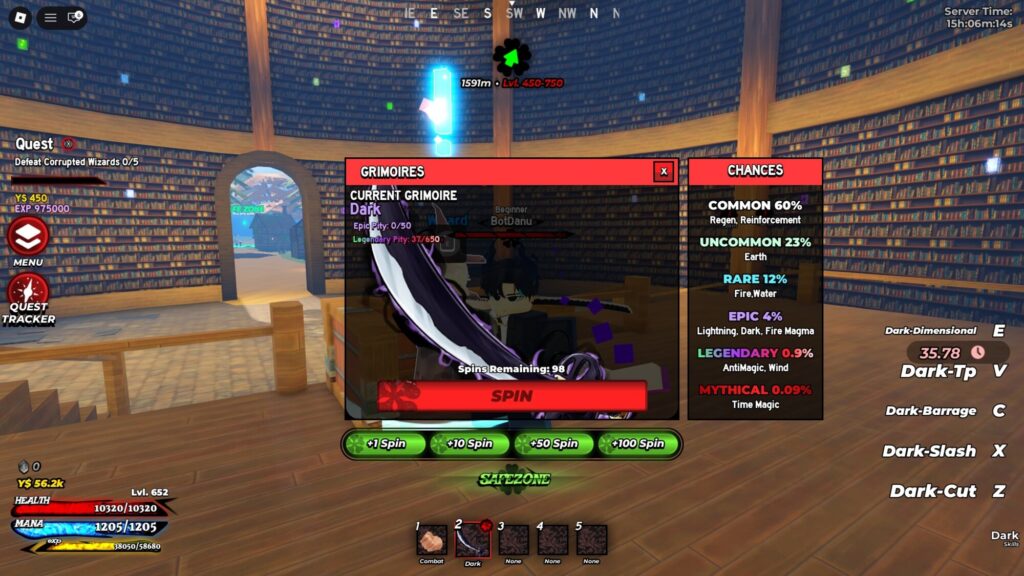 Roblox - Todos os Grimorios em Clover Origins