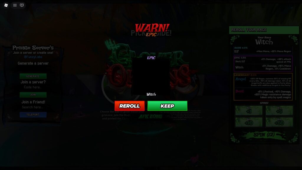 Roblox - Todas as Raças em Clover Origins