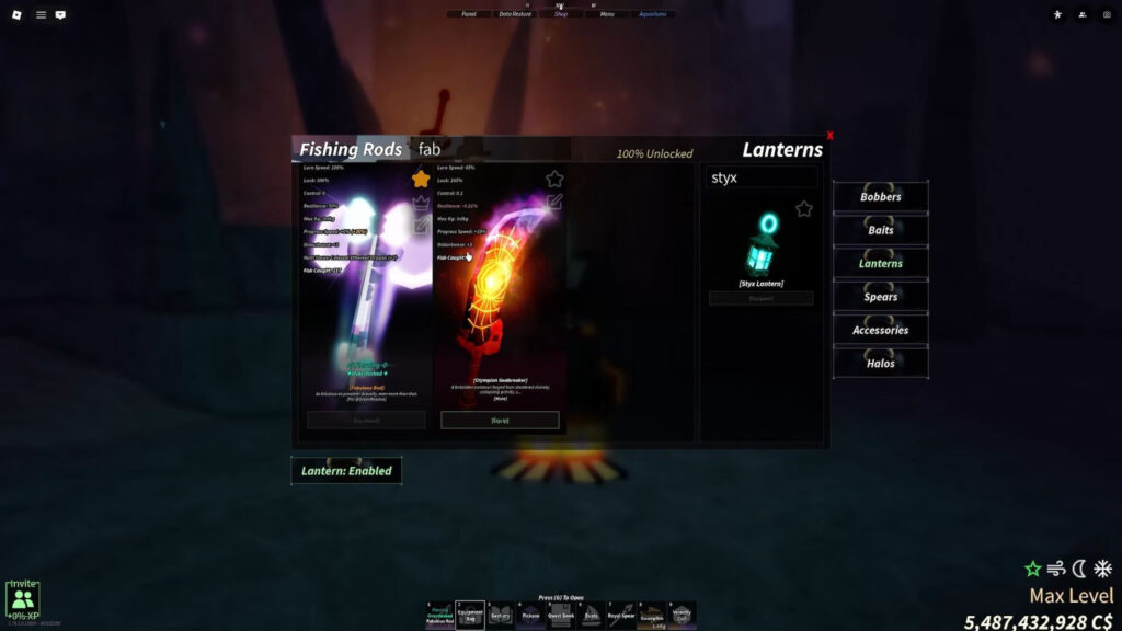 Roblox - Guia da Vara Olympian Godbreaker em Fisch