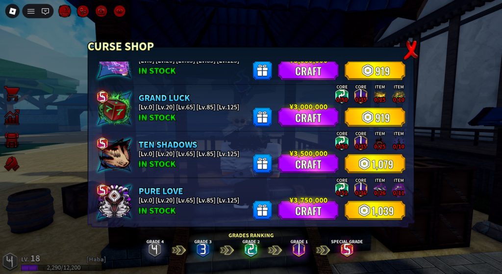 Roblox - Todas as Técnicas Amaldiçoadas em Kaizen