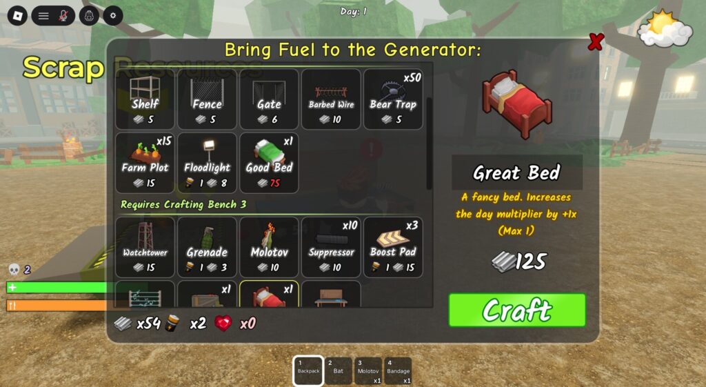 Roblox - Guia de Camas em Survive the Apocalypse