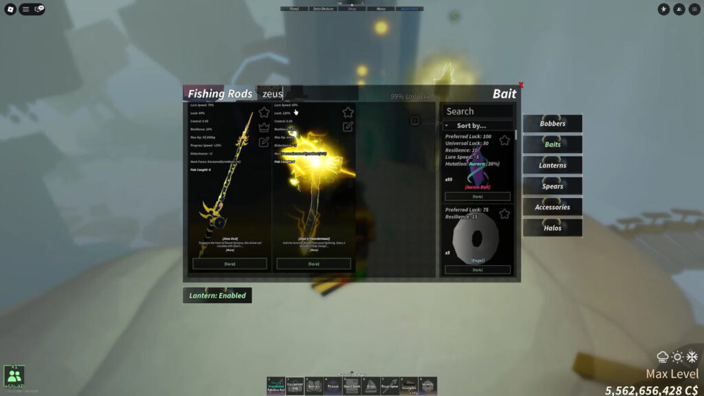 Roblox - Guia da Vara Martelotrovão de Zeus em Fisch