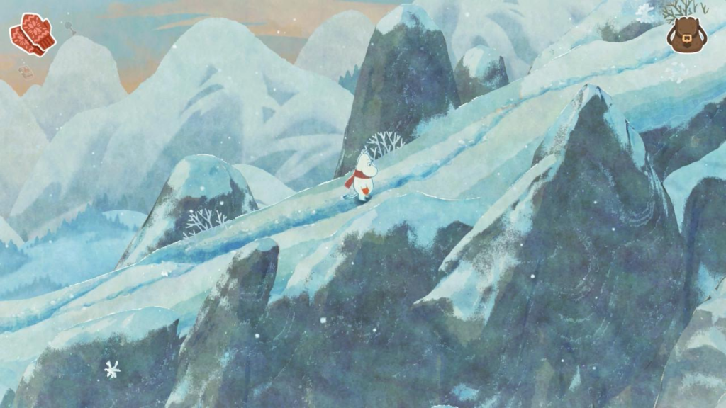 O protagonista explorando a Montanha