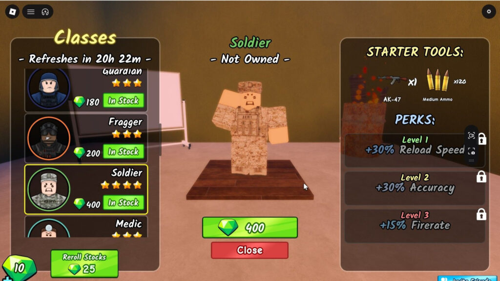 Roblox - Guia da Classe Soldado em Survive the Apocalypse