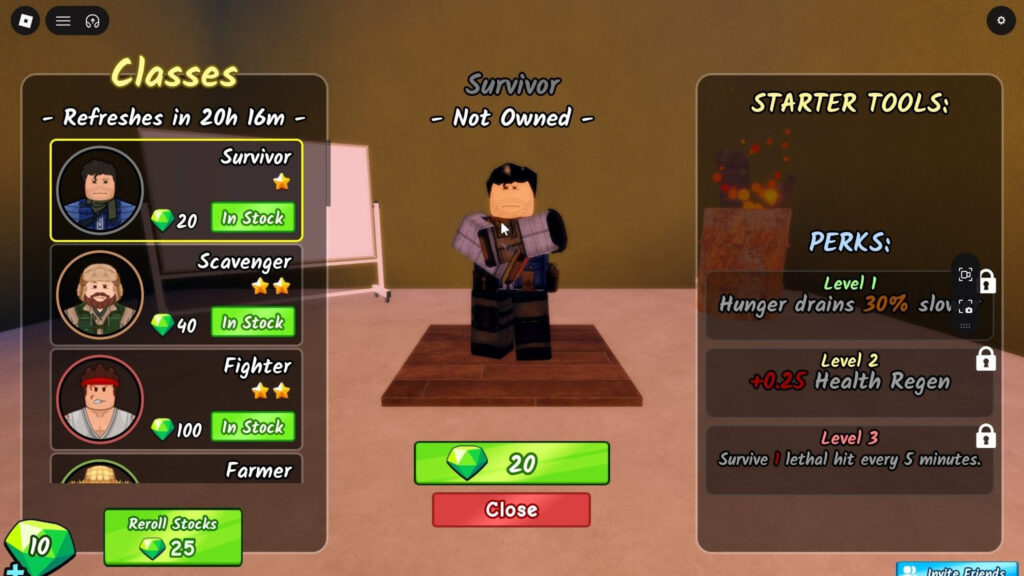 Roblox - Guia da Classe Sobrevivente em Survive the Apocalypse