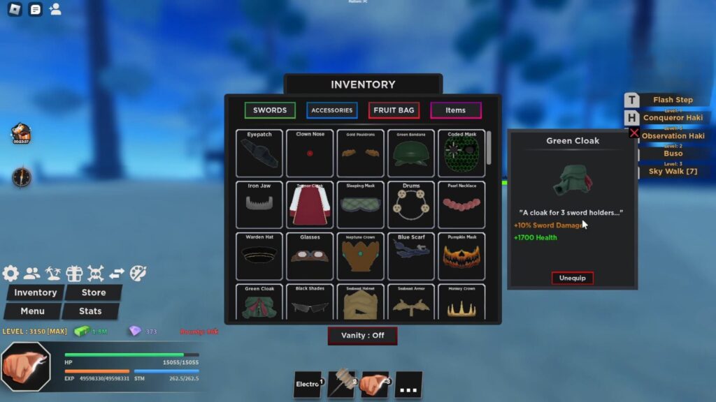 Roblox - Todos os Acessórios em Haze Seas