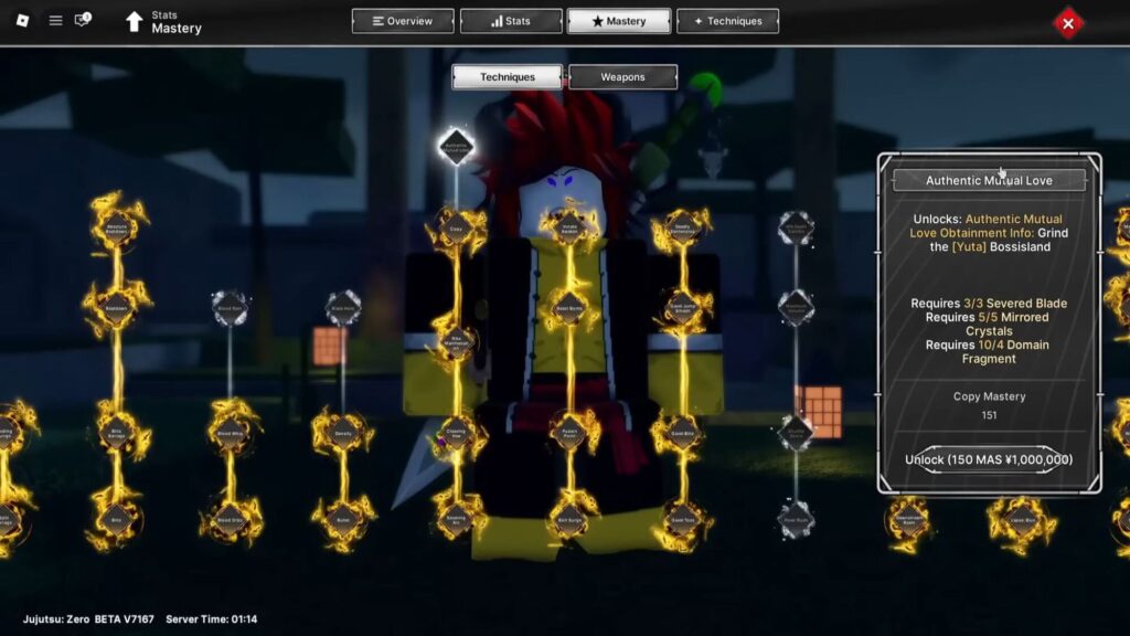 Roblox - Como desbloquear "Amor Mútuo Autêntico" em Jujutsu Zero