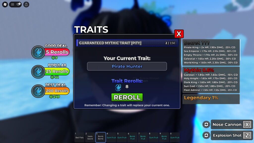 Roblox - Todos os Traços em Pirate Piece