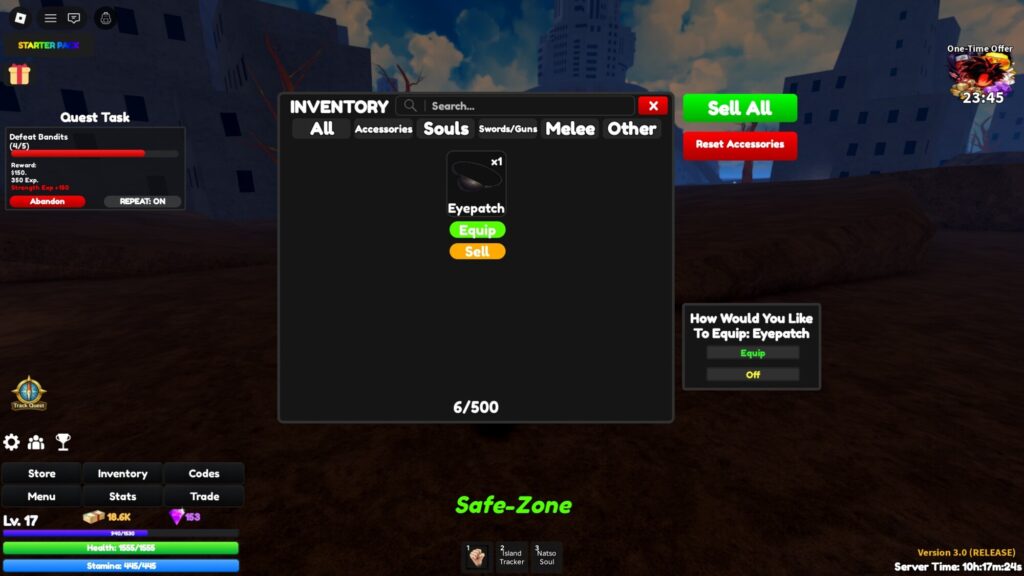Roblox - Todos os acessórios em Anime Limitless