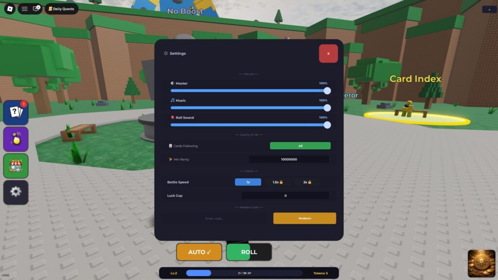 Roblox - Códigos de CardFantasy RNG (maio 2026)