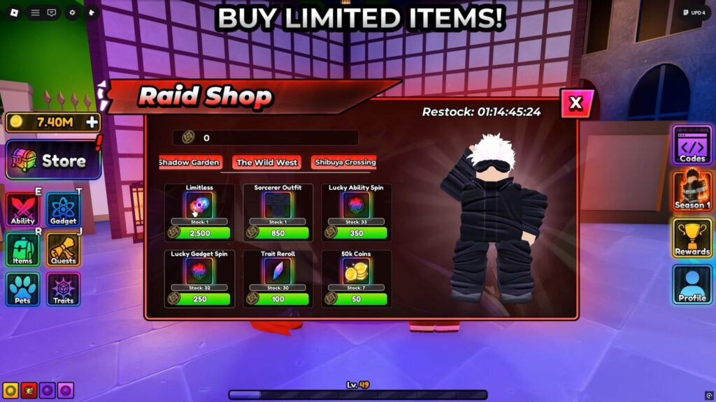 Roblox - Como Conseguir Limitless (Gojo) em Anime Apocalypse